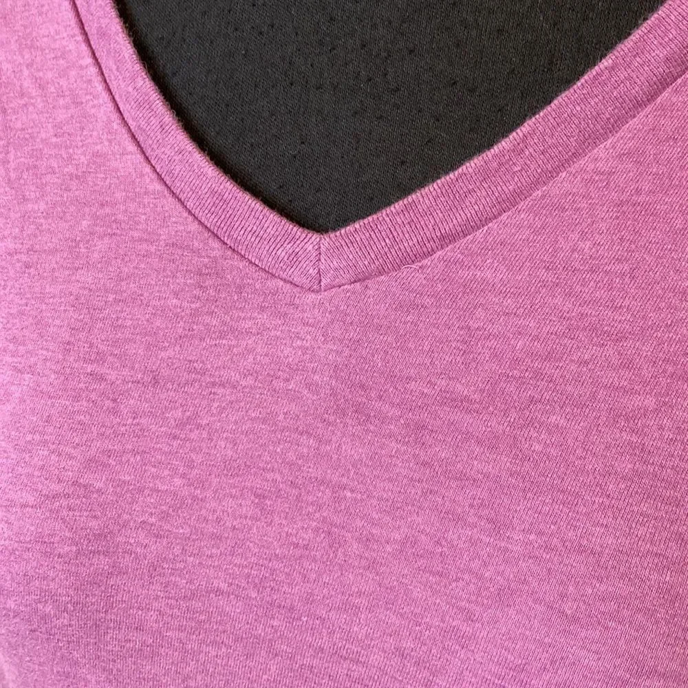 Banana Republic Medium V Neck T Shirt Sarong Purple Soft Wash
